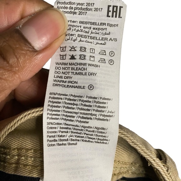 Jack & Jones Men's Tan Khaki Anti Fit Button Fly Shorts - Picture 5 of 12